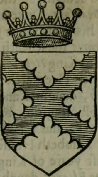 An illustration from A catalogve and succession of the kings, princes, dukes, marquesses, earles, and viscounts of this realme of England, since the Norman conquest, to this present yeere 1622. Together with their armes, wiues, and children; the times of their deaths and burials, with many of their memorable actions, 1622, leaf 358