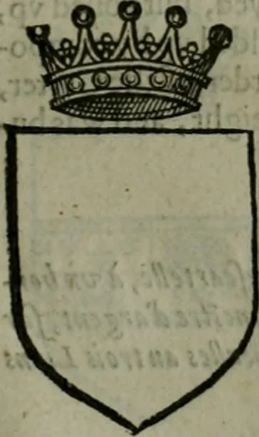 An illustration from A catalogve and succession of the kings, princes, dukes, marquesses, earles, and viscounts of this realme of England, since the Norman conquest, to this present yeere 1622. Together with their armes, wiues, and children; the times of their deaths and burials, with many of their memorable actions, 1622, leaf 358