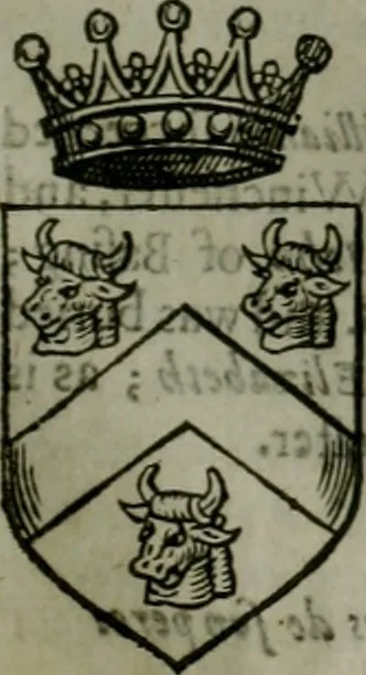 An illustration from A catalogve and succession of the kings, princes, dukes, marquesses, earles, and viscounts of this realme of England, since the Norman conquest, to this present yeere 1622. Together with their armes, wiues, and children; the times of their deaths and burials, with many of their memorable actions, 1622, leaf 364