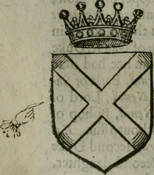 An illustration from A catalogve and succession of the kings, princes, dukes, marquesses, earles, and viscounts of this realme of England, since the Norman conquest, to this present yeere 1622. Together with their armes, wiues, and children; the times of their deaths and burials, with many of their memorable actions, 1622, leaf 369