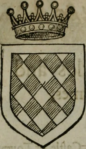 An illustration from A catalogve and succession of the kings, princes, dukes, marquesses, earles, and viscounts of this realme of England, since the Norman conquest, to this present yeere 1622. Together with their armes, wiues, and children; the times of their deaths and burials, with many of their memorable actions, 1622, leaf 373