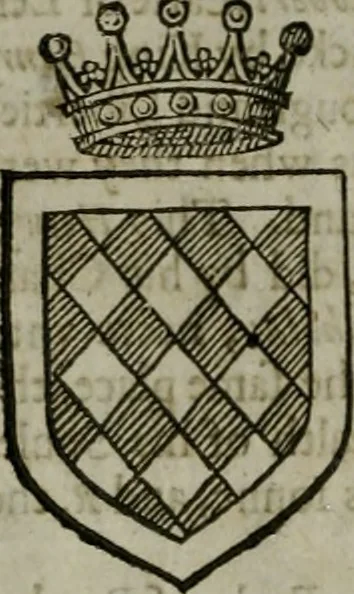 An illustration from A catalogve and succession of the kings, princes, dukes, marquesses, earles, and viscounts of this realme of England, since the Norman conquest, to this present yeere 1622. Together with their armes, wiues, and children; the times of their deaths and burials, with many of their memorable actions, 1622, leaf 373