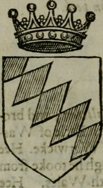 An illustration from A catalogve and succession of the kings, princes, dukes, marquesses, earles, and viscounts of this realme of England, since the Norman conquest, to this present yeere 1622. Together with their armes, wiues, and children; the times of their deaths and burials, with many of their memorable actions, 1622, leaf 375