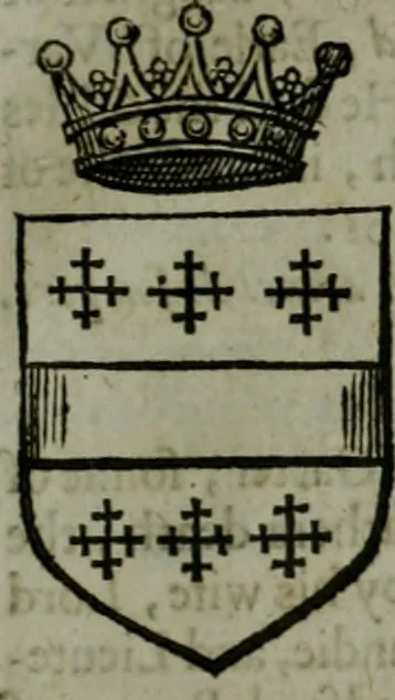 An illustration from A catalogve and succession of the kings, princes, dukes, marquesses, earles, and viscounts of this realme of England, since the Norman conquest, to this present yeere 1622. Together with their armes, wiues, and children; the times of their deaths and burials, with many of their memorable actions, 1622, leaf 378