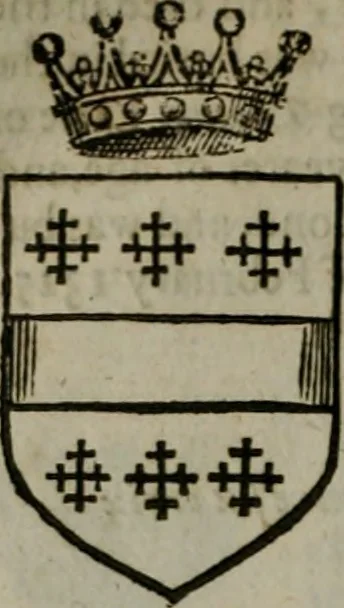 An illustration from A catalogve and succession of the kings, princes, dukes, marquesses, earles, and viscounts of this realme of England, since the Norman conquest, to this present yeere 1622. Together with their armes, wiues, and children; the times of their deaths and burials, with many of their memorable actions, 1622, leaf 379