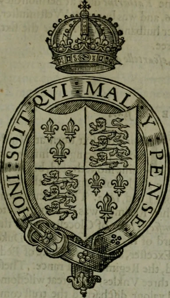 An illustration from A catalogve and succession of the kings, princes, dukes, marquesses, earles, and viscounts of this realme of England, since the Norman conquest, to this present yeere 1622. Together with their armes, wiues, and children; the times of their deaths and burials, with many of their memorable actions, 1622, leaf 38
