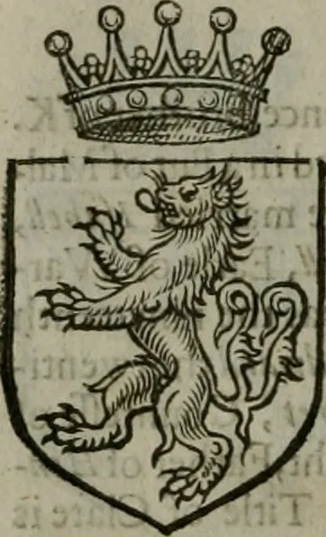 An illustration from A catalogve and succession of the kings, princes, dukes, marquesses, earles, and viscounts of this realme of England, since the Norman conquest, to this present yeere 1622. Together with their armes, wiues, and children; the times of their deaths and burials, with many of their memorable actions, 1622, leaf 383