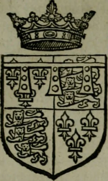 An illustration from A catalogve and succession of the kings, princes, dukes, marquesses, earles, and viscounts of this realme of England, since the Norman conquest, to this present yeere 1622. Together with their armes, wiues, and children; the times of their deaths and burials, with many of their memorable actions, 1622, leaf 388