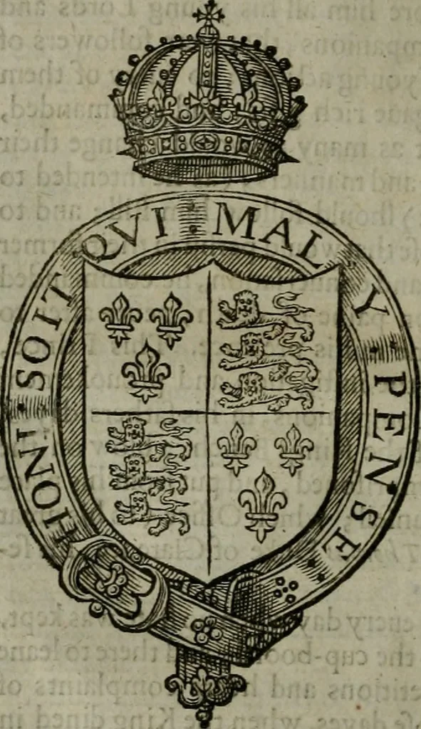 An illustration from A catalogve and succession of the kings, princes, dukes, marquesses, earles, and viscounts of this realme of England, since the Norman conquest, to this present yeere 1622. Together with their armes, wiues, and children; the times of their deaths and burials, with many of their memorable actions, 1622, leaf 39