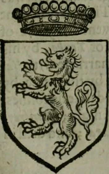 An illustration from A catalogve and succession of the kings, princes, dukes, marquesses, earles, and viscounts of this realme of England, since the Norman conquest, to this present yeere 1622. Together with their armes, wiues, and children; the times of their deaths and burials, with many of their memorable actions, 1622, leaf 390