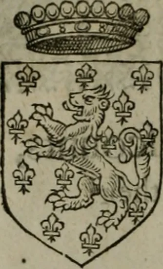 An illustration from A catalogve and succession of the kings, princes, dukes, marquesses, earles, and viscounts of this realme of England, since the Norman conquest, to this present yeere 1622. Together with their armes, wiues, and children; the times of their deaths and burials, with many of their memorable actions, 1622, leaf 391