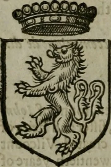An illustration from A catalogve and succession of the kings, princes, dukes, marquesses, earles, and viscounts of this realme of England, since the Norman conquest, to this present yeere 1622. Together with their armes, wiues, and children; the times of their deaths and burials, with many of their memorable actions, 1622, leaf 393