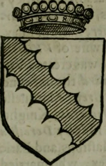 An illustration from A catalogve and succession of the kings, princes, dukes, marquesses, earles, and viscounts of this realme of England, since the Norman conquest, to this present yeere 1622. Together with their armes, wiues, and children; the times of their deaths and burials, with many of their memorable actions, 1622, leaf 396