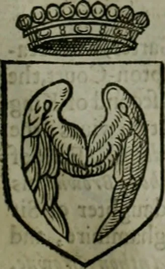 An illustration from A catalogve and succession of the kings, princes, dukes, marquesses, earles, and viscounts of this realme of England, since the Norman conquest, to this present yeere 1622. Together with their armes, wiues, and children; the times of their deaths and burials, with many of their memorable actions, 1622, leaf 396