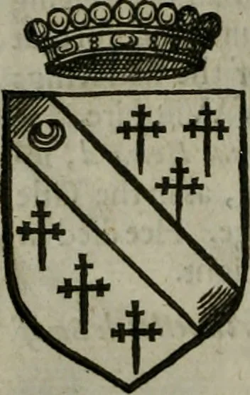 An illustration from A catalogve and succession of the kings, princes, dukes, marquesses, earles, and viscounts of this realme of England, since the Norman conquest, to this present yeere 1622. Together with their armes, wiues, and children; the times of their deaths and burials, with many of their memorable actions, 1622, leaf 397