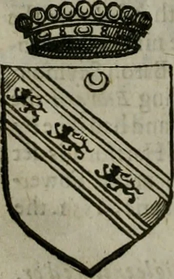An illustration from A catalogve and succession of the kings, princes, dukes, marquesses, earles, and viscounts of this realme of England, since the Norman conquest, to this present yeere 1622. Together with their armes, wiues, and children; the times of their deaths and burials, with many of their memorable actions, 1622, leaf 397