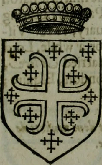 An illustration from A catalogve and succession of the kings, princes, dukes, marquesses, earles, and viscounts of this realme of England, since the Norman conquest, to this present yeere 1622. Together with their armes, wiues, and children; the times of their deaths and burials, with many of their memorable actions, 1622, leaf 400