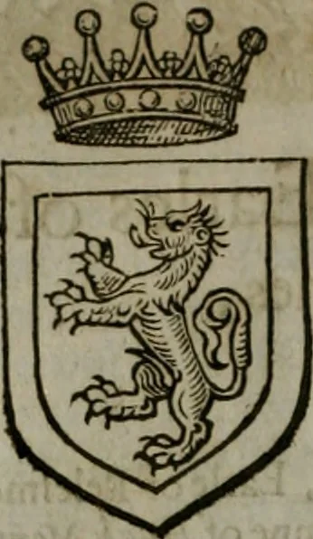 An illustration from A catalogve and succession of the kings, princes, dukes, marquesses, earles, and viscounts of this realme of England, since the Norman conquest, to this present yeere 1622. Together with their armes, wiues, and children; the times of their deaths and burials, with many of their memorable actions, 1622, leaf 57