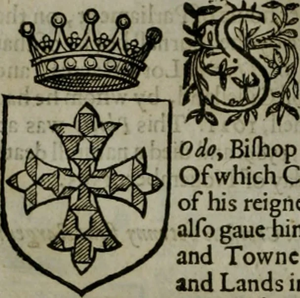 An illustration from A catalogve and succession of the kings, princes, dukes, marquesses, earles, and viscounts of this realme of England, since the Norman conquest, to this present yeere 1622. Together with their armes, wiues, and children; the times of their deaths and burials, with many of their memorable actions, 1622, leaf 67