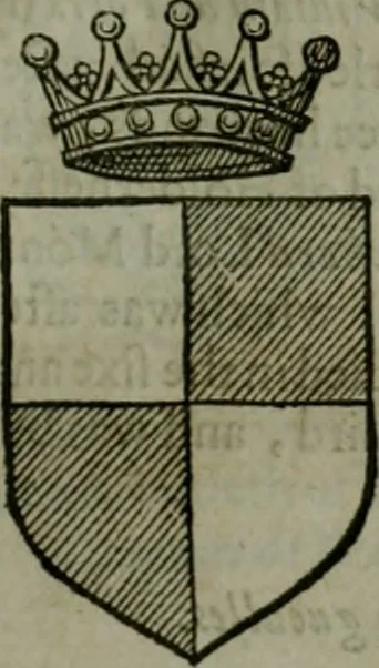 An illustration from A catalogve and succession of the kings, princes, dukes, marquesses, earles, and viscounts of this realme of England, since the Norman conquest, to this present yeere 1622. Together with their armes, wiues, and children; the times of their deaths and burials, with many of their memorable actions, 1622, leaf 68