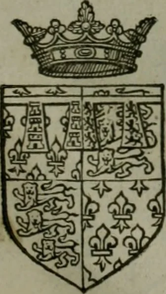 An illustration from A catalogve and succession of the kings, princes, dukes, marquesses, earles, and viscounts of this realme of England, since the Norman conquest, to this present yeere 1622. Together with their armes, wiues, and children; the times of their deaths and burials, with many of their memorable actions, 1622, leaf 70