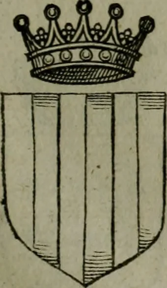 An illustration from A catalogve and succession of the kings, princes, dukes, marquesses, earles, and viscounts of this realme of England, since the Norman conquest, to this present yeere 1622. Together with their armes, wiues, and children; the times of their deaths and burials, with many of their memorable actions, 1622, leaf 74