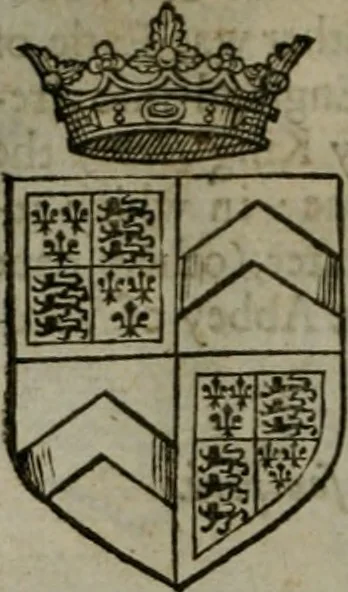 An illustration from A catalogve and succession of the kings, princes, dukes, marquesses, earles, and viscounts of this realme of England, since the Norman conquest, to this present yeere 1622. Together with their armes, wiues, and children; the times of their deaths and burials, with many of their memorable actions, 1622, leaf 79