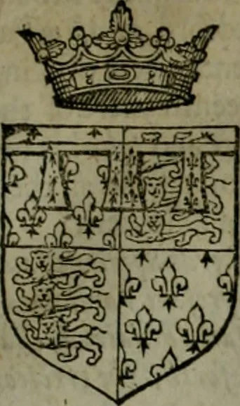 An illustration from A catalogve and succession of the kings, princes, dukes, marquesses, earles, and viscounts of this realme of England, since the Norman conquest, to this present yeere 1622. Together with their armes, wiues, and children; the times of their deaths and burials, with many of their memorable actions, 1622, leaf 82