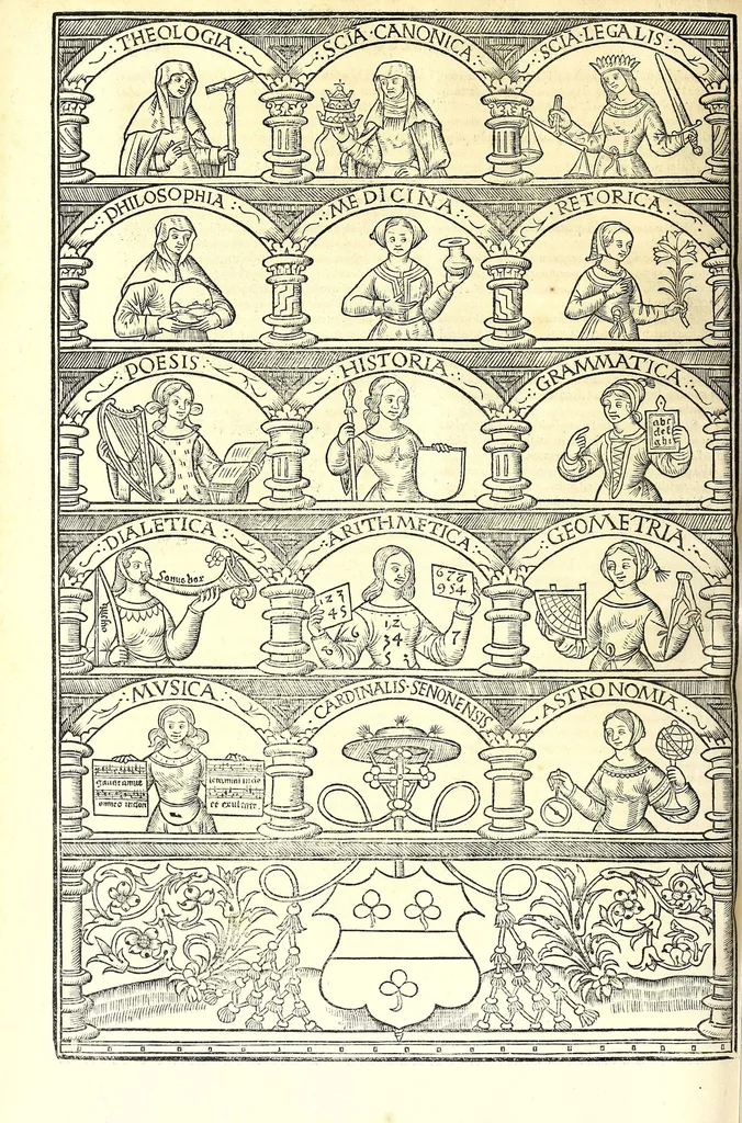 An illustration from Catalogvs gloriae mundi : laudes, honores, excellentias, ac pre̜eminentias omniũ fere statuũ, plurimarumq[ue] rerũ illius continẽs, 1546, leaf 386