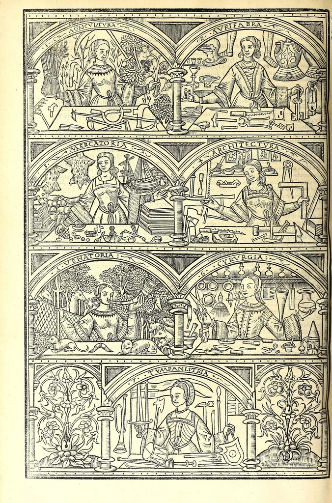 An illustration from Catalogvs gloriae mundi : laudes, honores, excellentias, ac pre̜eminentias omniũ fere statuũ, plurimarumq[ue] rerũ illius continẽs, 1546, leaf 444