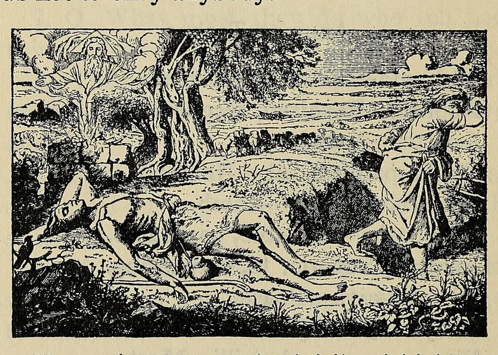 An illustration from A catechism of the Catholic religion, tr. into the Choctaw language .., 1916, leaf 176
