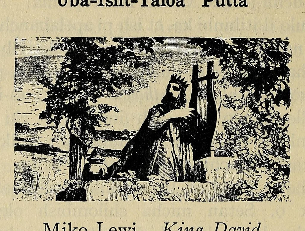 An illustration from A catechism of the Catholic religion, tr. into the Choctaw language .., 1916, leaf 194