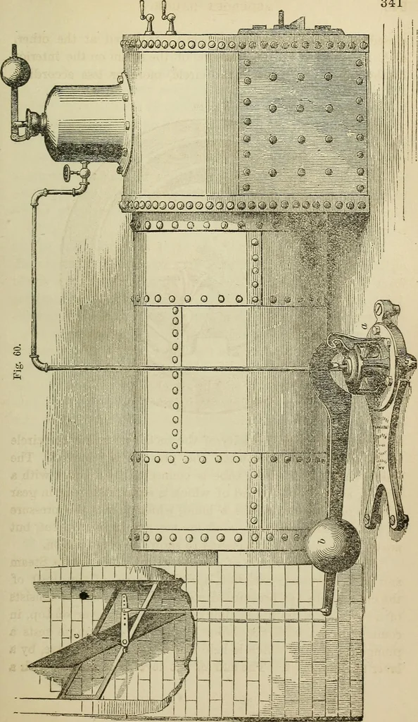 An illustration from A catechism of the steam engine in its various applications to mines, mills, steam navigation, railways, and agriculture. With practical instructions for the manufacture and management of engines of every class, 1864, leaf 358