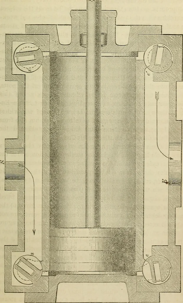 An illustration from A catechism of the steam engine in its various applications to mines, mills, steam navigation, railways, and agriculture. With practical instructions for the manufacture and management of engines of every class, 1864, leaf 372