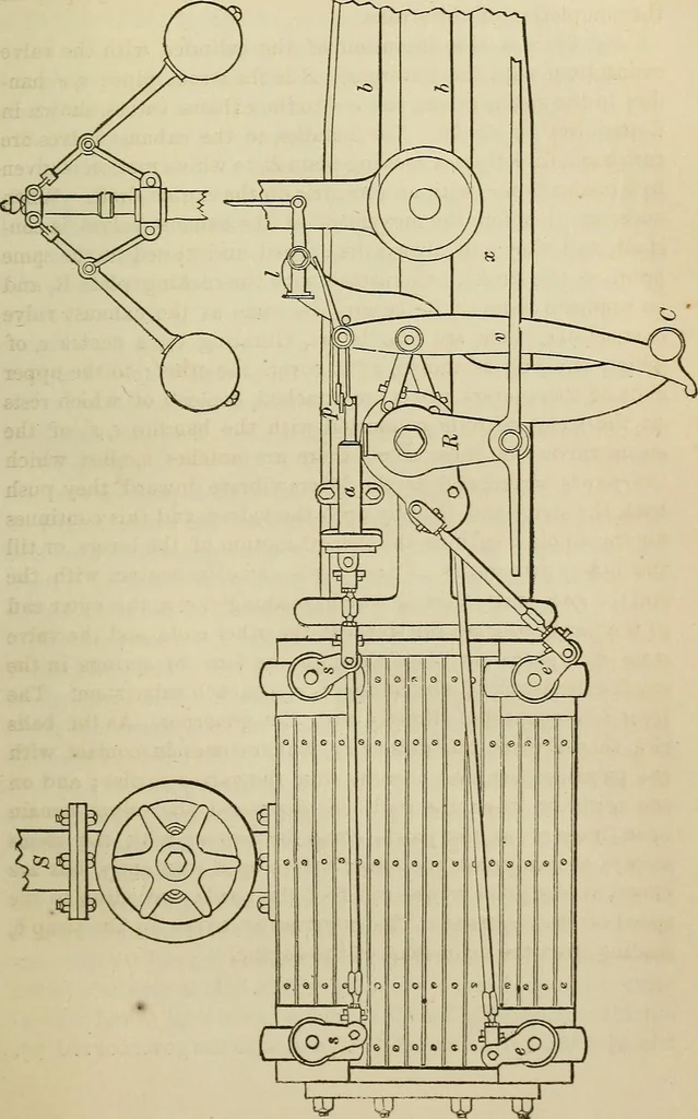 An illustration from A catechism of the steam engine in its various applications to mines, mills, steam navigation, railways, and agriculture. With practical instructions for the manufacture and management of engines of every class, 1864, leaf 374
