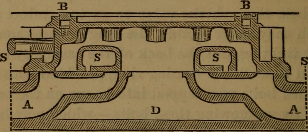 An illustration from A catechism of the steam engine and its various applications to mines, mills, steam navigation, railways, and agriculture, 1876, leaf 239