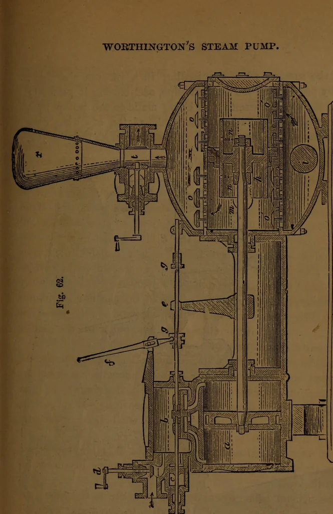 An illustration from A catechism of the steam engine and its various applications to mines, mills, steam navigation, railways, and agriculture, 1876, leaf 360