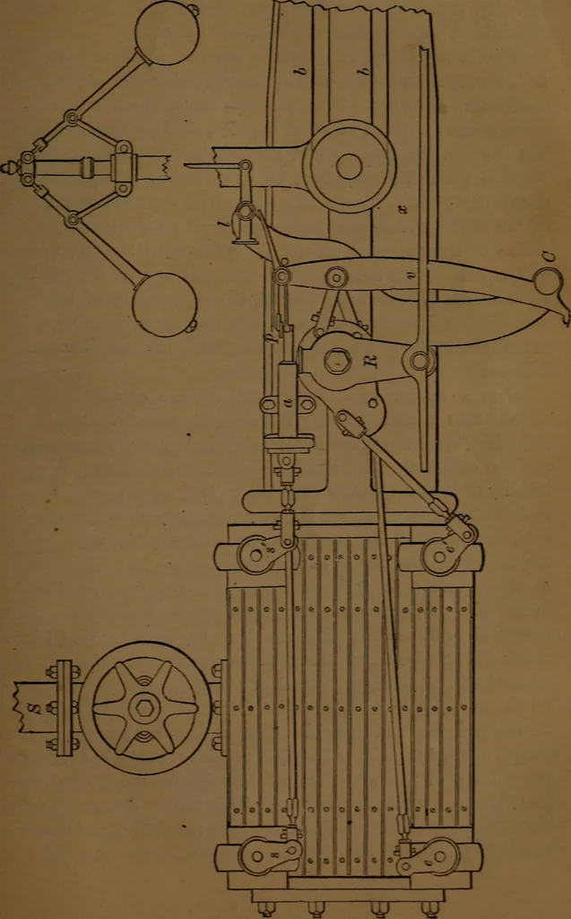 An illustration from A catechism of the steam engine and its various applications to mines, mills, steam navigation, railways, and agriculture, 1876, leaf 372