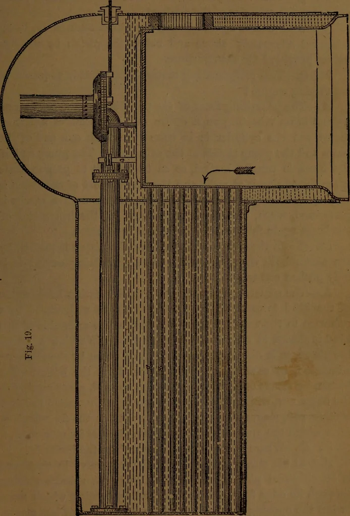 An illustration from A catechism of the steam engine and its various applications to mines, mills, steam navigation, railways, and agriculture, 1876, leaf 60