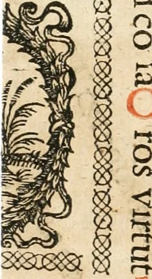 An illustration from Catena aurea virtutum episcopalium : anathema diuinae gloriae ad aras caelestium gratiarum affixum : nec non reverendissimo atque illustrissimo S. Rom. Imperii principi ac domino, D. Francisco Guilielmo episcopo Osnabrugensi et Verdensi, praeposito Ratisbonensi etc., comiti de Wartenberg, domino in Waldt, &c. : cum anno reparatae salutis humanae M.DC.XXXI. novi episcopatus Mindensis, novam mitram, clavemq[ue] sibi a sanctiss. d. n. Urbano papa VIII. oblatam ab invictissimo imperatore Ferdinando II. confirmatam, acceptaret, oblatum ac consecratum ab eiusdem Suae Celsitudinis Collegio Societatis Jesu Osnabrugi fundato, 1631, leaf 9