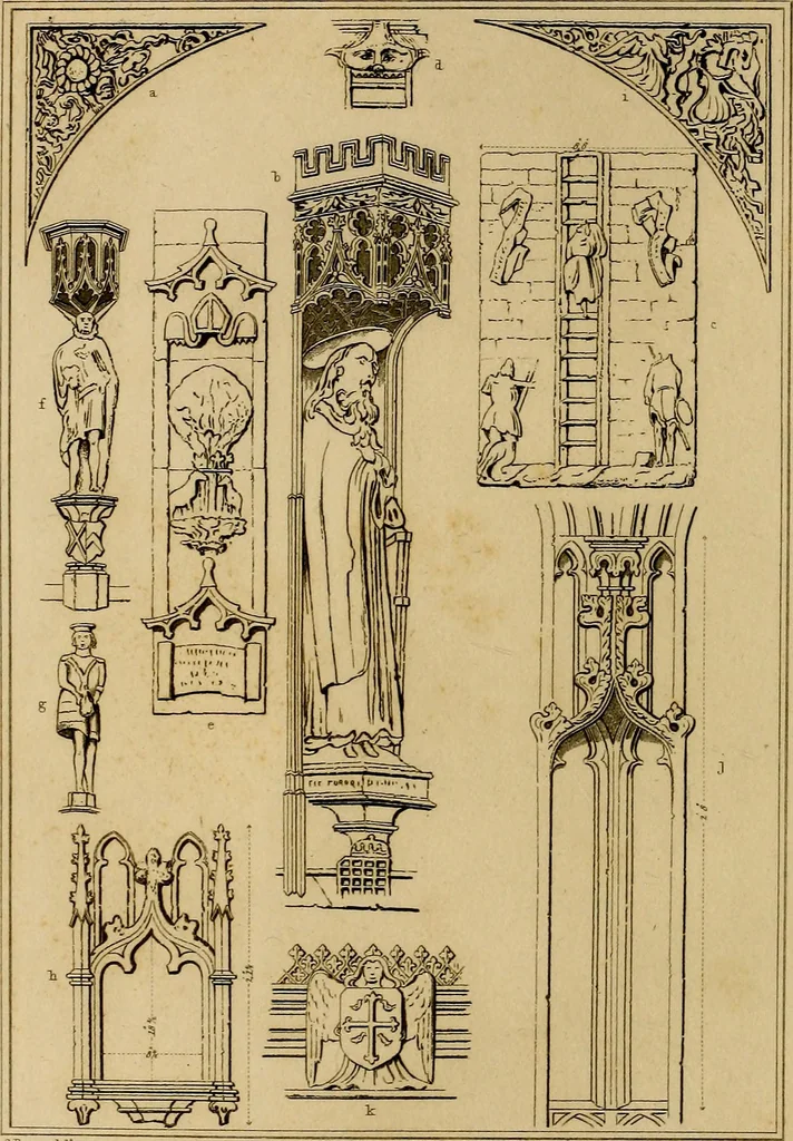 An illustration from Cathedral antiquities, 1814, leaf 93