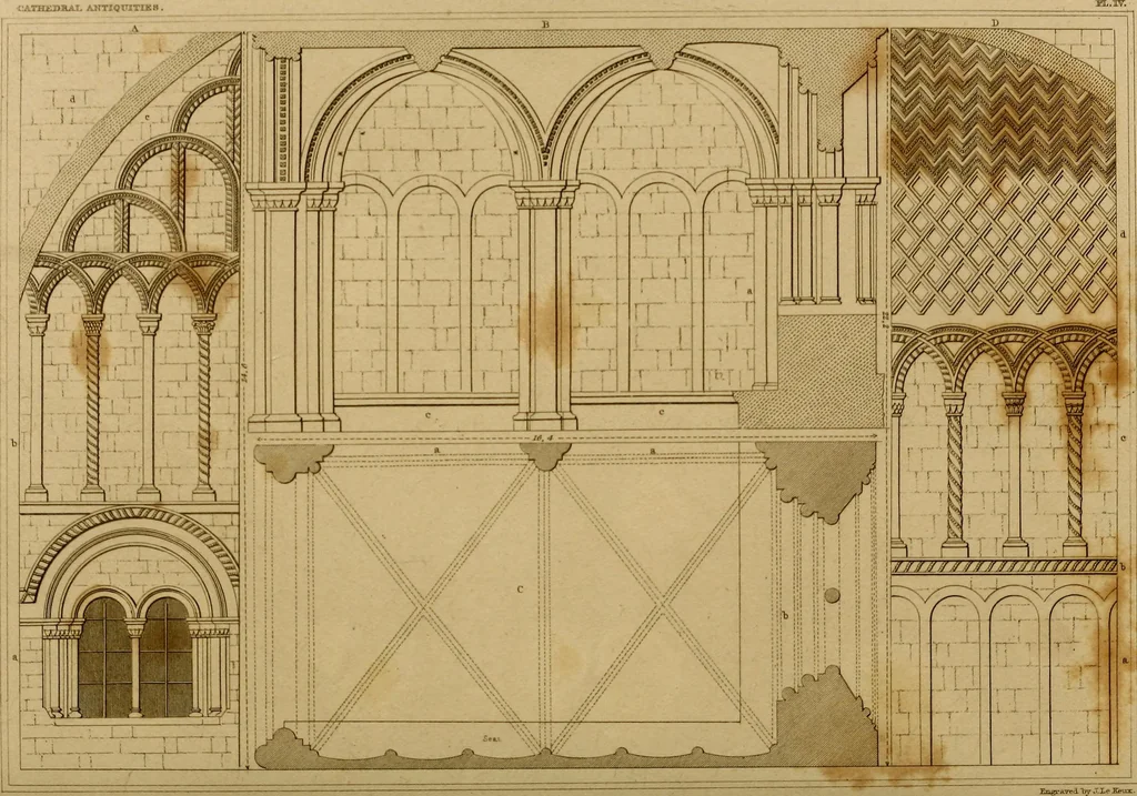 An illustration from Cathedral antiquities, 1814, leaf 393