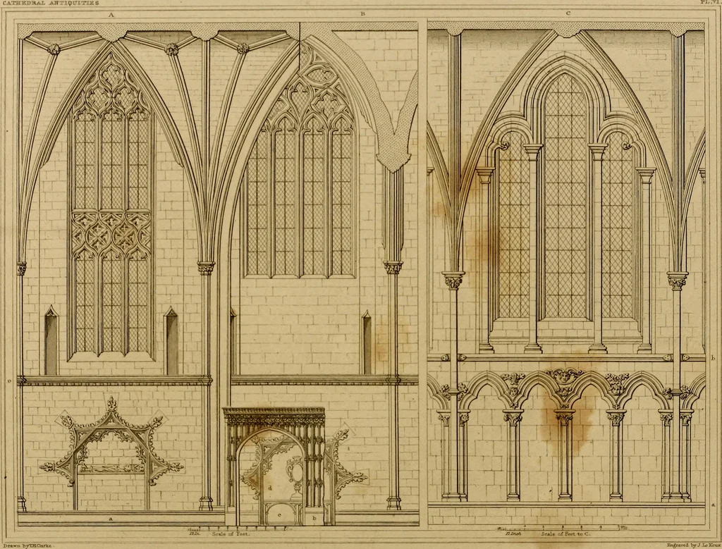 An illustration from Cathedral antiquities, 1814, leaf 403