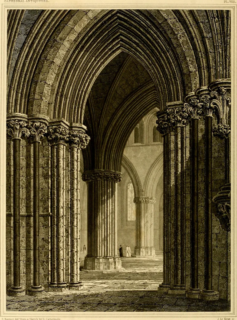 An illustration from Cathedral antiquities, 1814, leaf 143