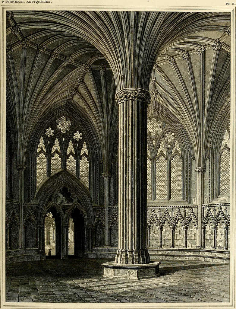 An illustration from Cathedral antiquities, 1814, leaf 168