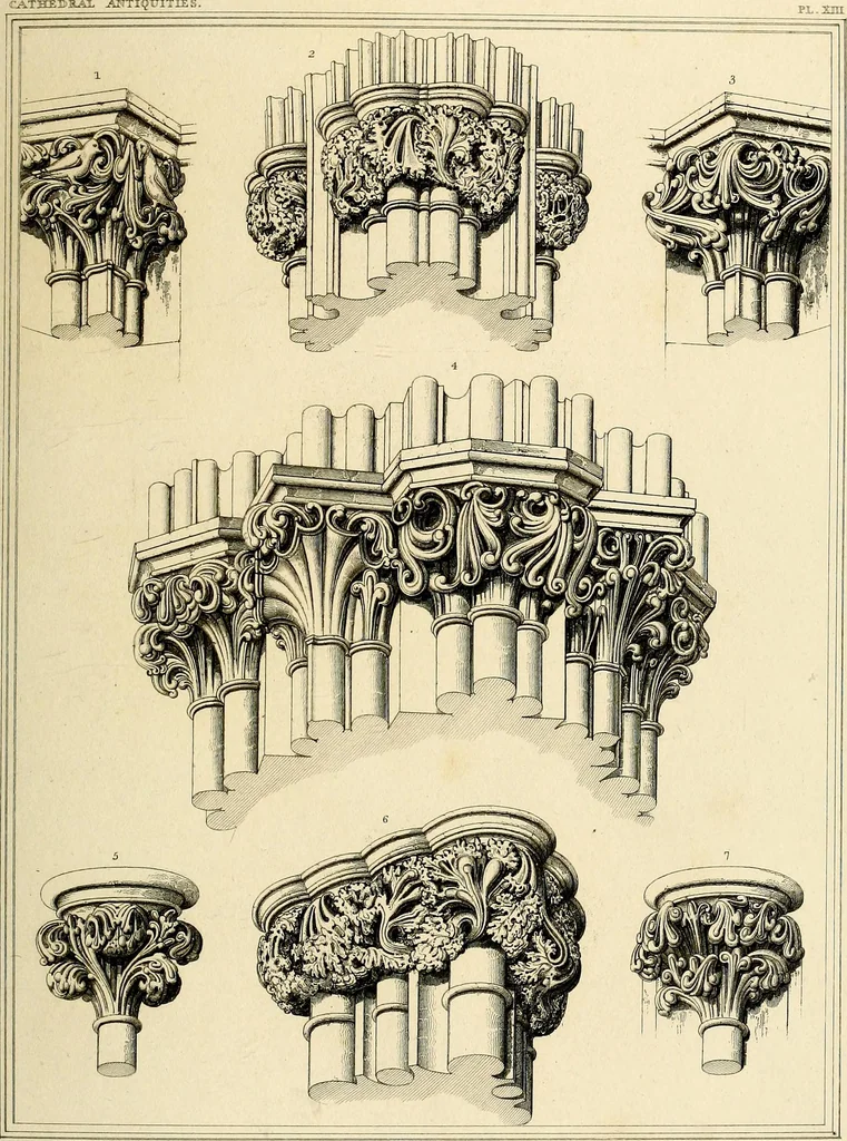 An illustration from Cathedral antiquities, 1814, leaf 186