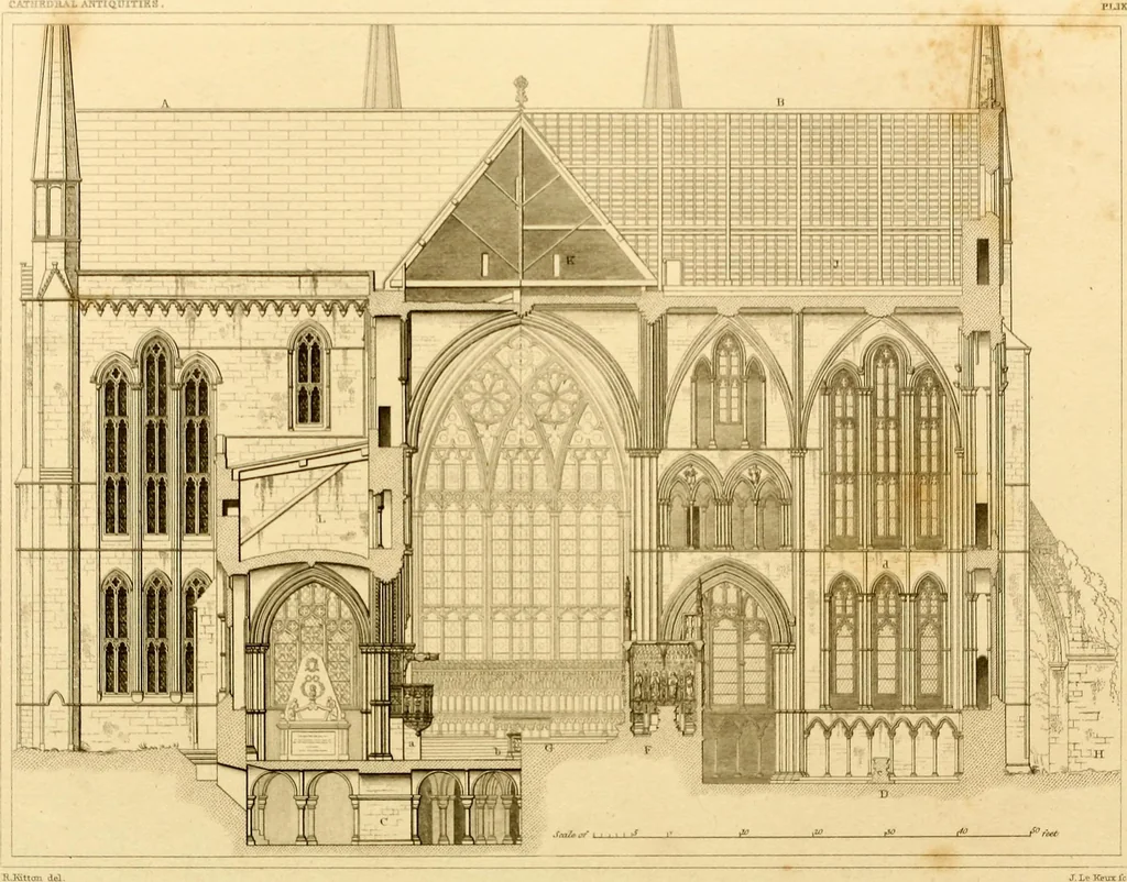 An illustration from Cathedral antiquities, 1814, leaf 523