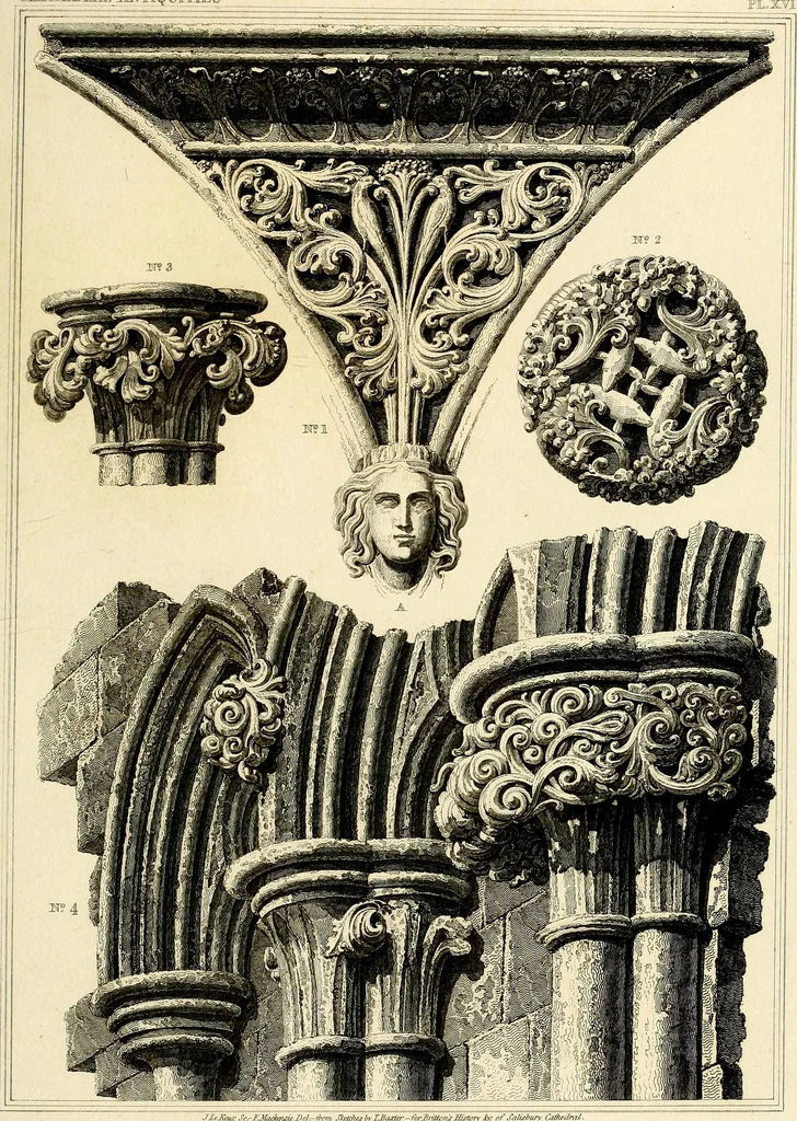 An illustration from Cathedral antiquities, 1814, leaf 108
