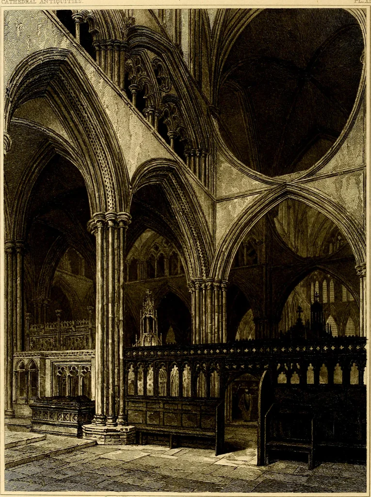 An illustration from Cathedral antiquities, 1814, leaf 121