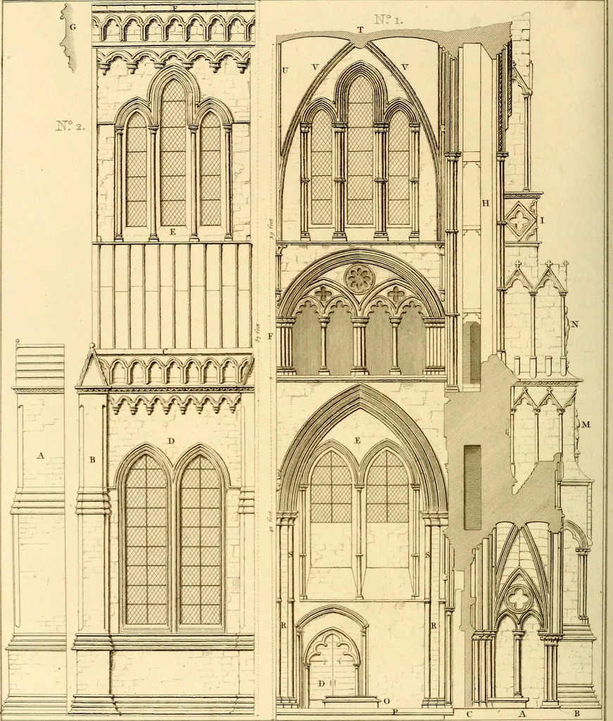 An illustration from Cathedral antiquities, 1814, leaf 141